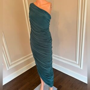Norma Kamali Diana Gown in Mountain Green